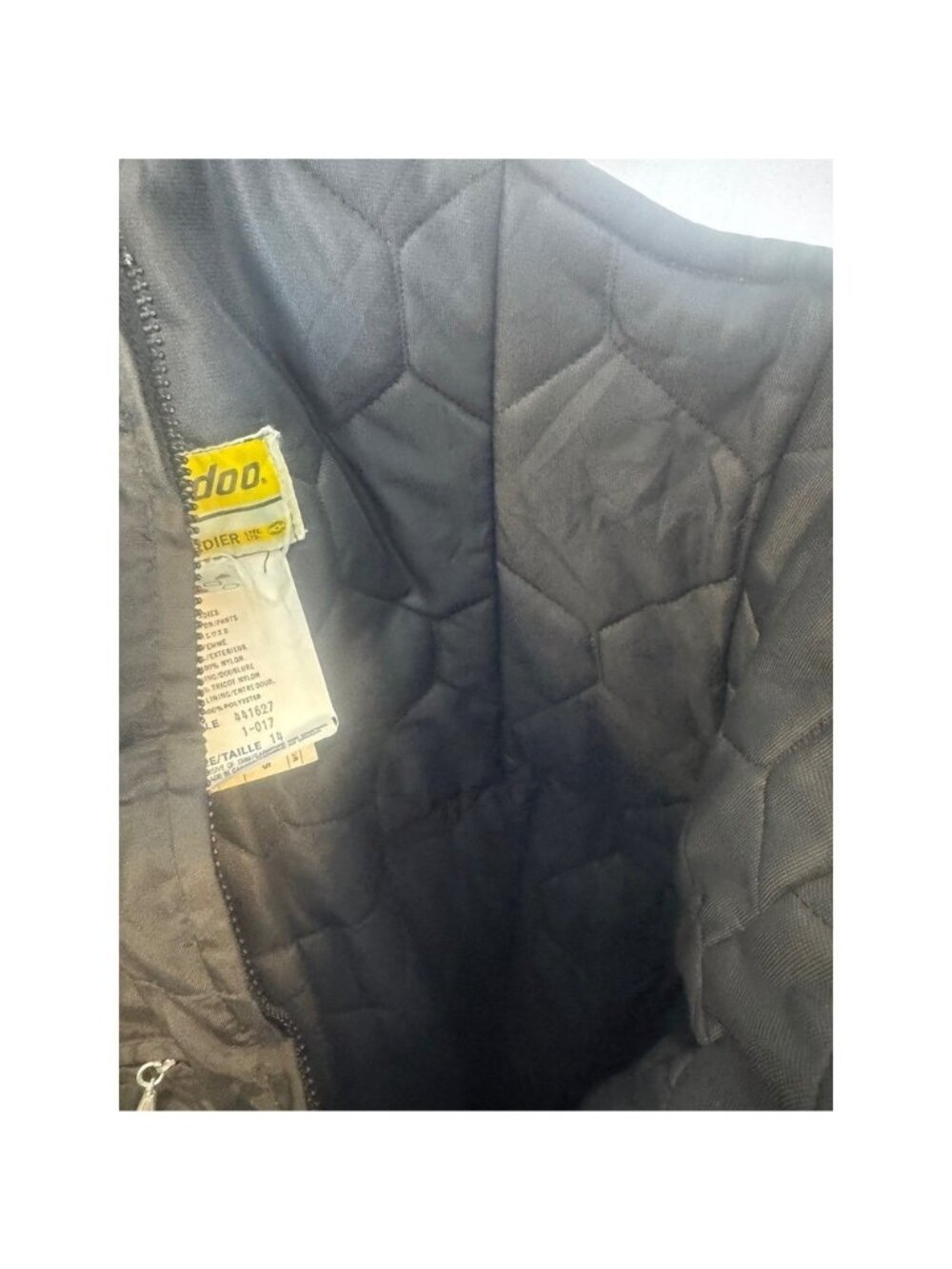 Vintage Ski-Doo Bombardier Snow Bib Overalls Ski Snowmobile Pants Womens 14 - Picture 9 of 12